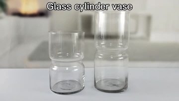 clear cylinder glass vase