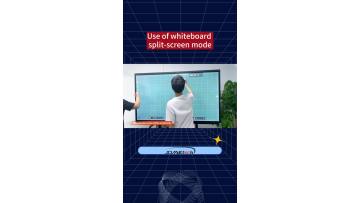 Use of whiteboard split-screen mode