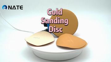 Gold sanding disc