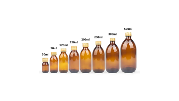 amber 250ml syrup bottle
