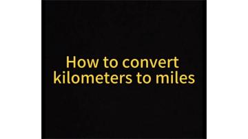 How to convertkilometers to miles
