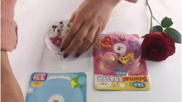 cartoon animal eraser cute baby  rubber set students gift  3D  modeling  eraser1