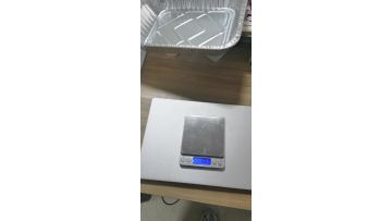 weighting foil tray