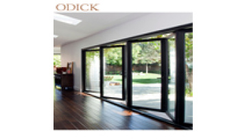 Transparent Outdoor Weatherproof Bifold Aluminum Tempered Glass Soundproof Modern bi folding door1