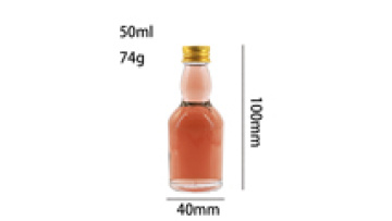 High-Quality 50ml Mini Glass Bottle Clear Wine Liquor Alcohol Spirits Bottle Empty Round Glass Bottle1