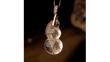 Natural crystal gourd pendant