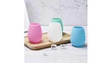 Eco-Friendly food grade silicone container reusable wine cup for adult1