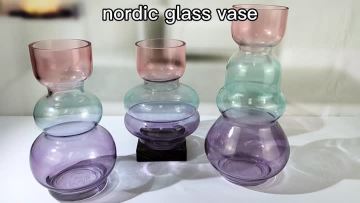 large colored glass vase