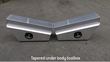 Tapered under tray tool box