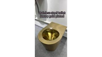 golden stainless steel toilet