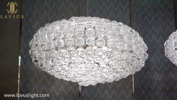 Lavius blown glass ball cloud chandelier