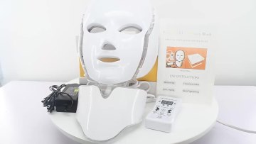 Led Light Mask Improving Cell Viability Wrinkle Reduce 7 Colors Gift Box Plastic Face Neck 230*205 Neck Part 150*110 20W (max)1