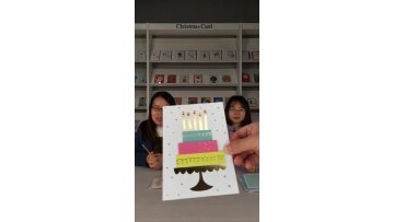 Fashion Birthday Cake 3D Handmade Cards, Gold Foil Birthday Greeting Cards1