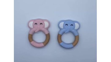 Silicone Wooden Baby Teether video.mp4