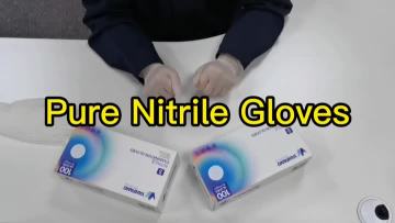 White Disposable Nitrile Gloves