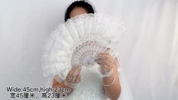 Wedding Ceremony Bridal Accessory Wedding Dress Lace Fan White Spanish Fan1