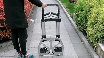 200KGS Warehouse Aluminum folding Platform Hand Truck carts plastic supermarket trolley1