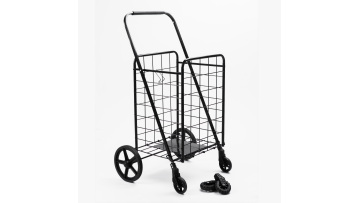 65KGS Large load factory custom hand-held folding line shopping cart with removable front and rear wheels and replaceable access1