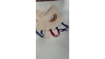 rainbow canvas bag