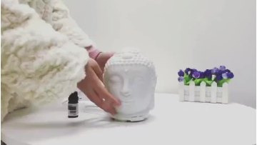 2022 Classic vintage  Creative ceramic new Buddha head aroma diffuser ultrasonic atomization home desktop humidifier1