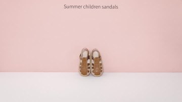 gold children shoes