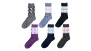 Oemen custom logo christmas Cotton socks  jacquard pattern warm cute Fashion Funny Women's socks crew women tube sock1