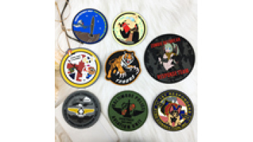 round leather patches Custom 3D effect soft rubber logo patches PVC badges with hook and loop backing1