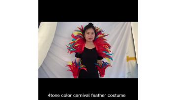 4 Tone Rooster Tail Feather Carnival Costumes Showgirl Feather Shawl Ankle Cuff And Wrist Cuff1