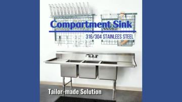commercial 3 compartment sink