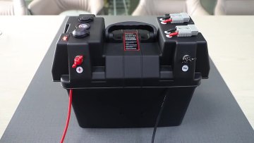 DC 12v Battery Box Trolling Motor Smart Power Center Black with USB Charger Voltmeter1