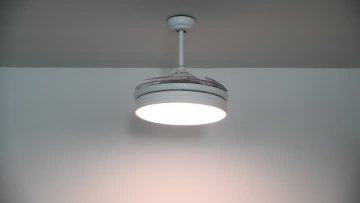 Chandelier with fan ceiling