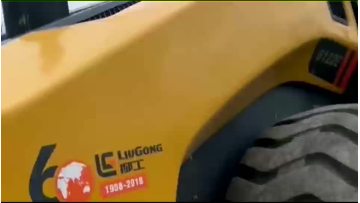 liugong road compactor working