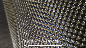 Customized metallic thread carbon fiber fabric reflections1