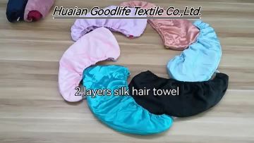 Satin hair care dry turban wrap towel