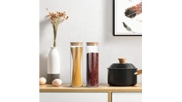 Borosilicate Kitchen Airtight Food Glass Storage Jar Set With Bamboo Lid1
