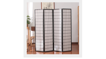 4-Panel Screen Room Divider with Asian-inspired Panels Pirce