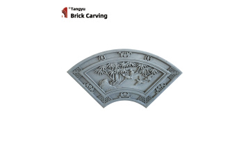 Fan-shaped brick carving