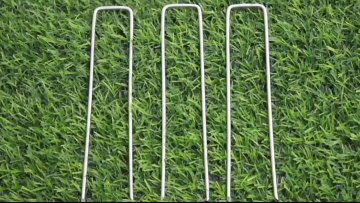 landscape u shaped ground staple 100 pack galvanized garden pins securing camping tents anchoring yard sign ground stakes1