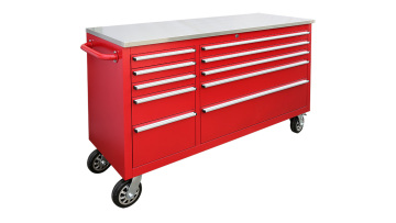 56 Inch Powder-Coated Red Cabinet