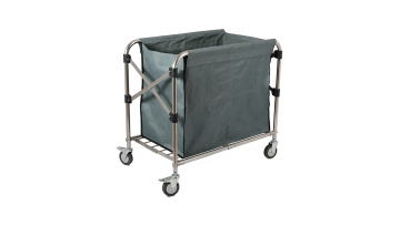 stainless steel laundry trolley