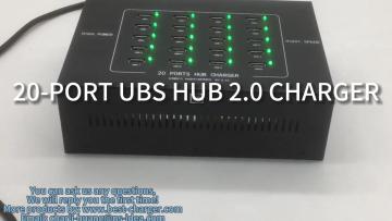 20-PORT USB2.0 HUB CHARGER