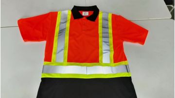 Customized breathable construction uniforms short shirts reflective high visibility work t shirt safety yellow shirt1