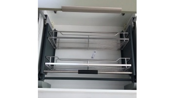 Kitchen Accessories Lift Basket Adjustable Pull Down Shelves Cabinet Elevator Basket1