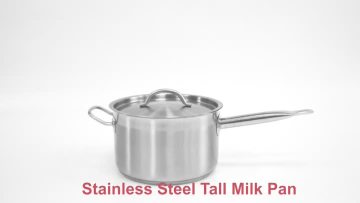 Stainless steel high pot with lid, two handles