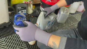 OEM LOGO 15 Gauge Nylon Microfoam Nitrile 3/4 palm dipped Gloves for working1