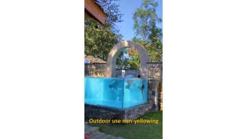 High Quality Outdoor L shape seamless bonding acrylic swimming pool1