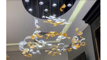 Lavius floating glass chandelier