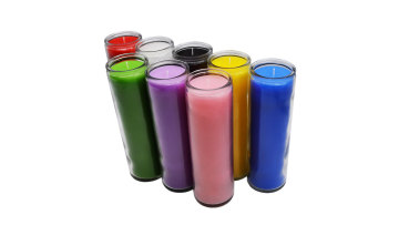 7 day glass church candles