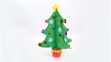 3D foam eva christmas trees kit for kids