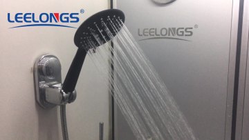 Leelongs Bathroom 12CM Massage 3 functional Black Handheld Shower1